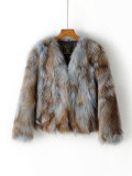 Finland imported Kanmao Fox Fur Grass Coat Women's Winter Short Fur Fashion Slim Young Style