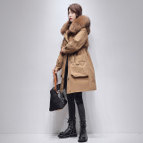 Haining Pai Overcomes Women's Winter New Youth Rex Rabbit Hair Inner Liner Detachable Fur Coat Hooded