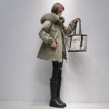 Haining Pai Overcomes Women's Autumn and Winter Popular Rex Rabbit Hair Inner Liner Detachable Young Fashion Fur Coat