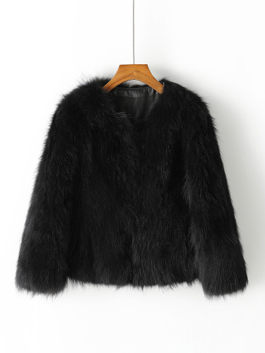 Haining Autumn and Winter New Fox Fur Grass Coat Women's Fur One Piece Fur Coat Fashion Short Style