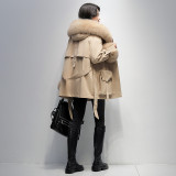 Pai Overcomes Women's New Popular Winter Fox Fur Inner Tank Detachable Fur Coat Mid length Young Style