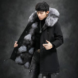 Haining Winter Fact Overcomes Male Detachable Fox Fur Inner Liner Nick Cloth Fur Coat Male Fur One Piece