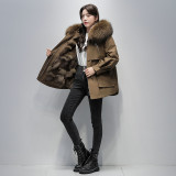 Pai Overcomes Women's Winter New Fox Fur Inner Tank Detachable Youth Fur Coat Women's Coat Small Man