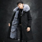 Haining Winter Fact Overcomes Male Detachable Fox Fur Inner Liner Nick Cloth Fur Coat Male Fur One Piece