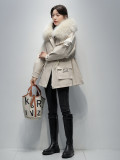 Haining Fur Pie Overcomes Women's Winter New Fox Fur Inner Liner Detachable Young Mid length Coat