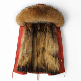 Pai Overcomes Female Imported Fox Fur Inner Liner Detachable Mid length Autumn/Winter New Fur Coat Women's Coat