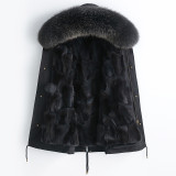 Fox Fur Inner Gall Pie Overcoming Coat Men's Mid length Detachable Inner Gall Fur Coat Men's Winter New Style