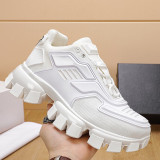 sponge cake thick sole shoes for women's new white single shoes, summer versatile gear shoes, English style small leather shoes