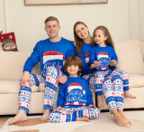 Amazon Independence Station New Christmas Parent Child Pajamas Home Furnishings Cartoon Plaid Print Long Sleeve Holiday Set