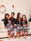 Amazon Independence Station New Christmas Parent Child Pajamas Home Furnishings Cartoon Plaid Print Long Sleeve Holiday Set