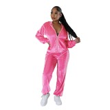 New fashion hooded top+long pants sexy solid color casual loose sport 2 pieces sets long sleeve elegant suits women clothing