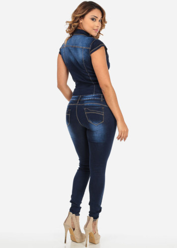 Factory Wholesale Hot Sale Overall Jeans Jumpsuit Sexy Denim Women Overalls One Piece