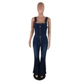 High quality OEM custom bulk wholesale women ladies jeans jumpsuit denim mom overalls women jeans Pants