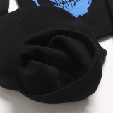 Wholesale Full Face Masks Skull One Hole Ski Mask Balaclava Knit with Jacquard Logo
