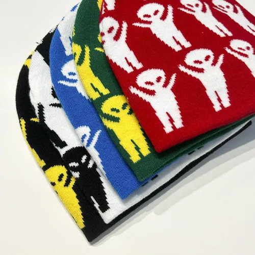 promotion winter all over print ski Y2K beanies jacquard unisex beanie wholesale
