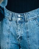New arrival casual street cotton light wash denim pencil pants high waist multi pocket jeans for women