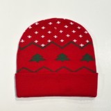 Wholesale Custom Christmas Hats Sweater Santa Elk Knitted Beanie Hat With Cartoon Pattern Christmas Gift For New Year Supplies