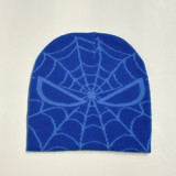 Custom Winter Jacquard Beanie Hats Halloween Funny Skull Cap Men Women Casual Skullies Y2K Knitted Spider Web Beanies