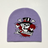 Custom OEM embroidery Logo High Quality Unisex Jacquard Winter Cap custom beanies for men Knitted Sports Ski Beanie hat