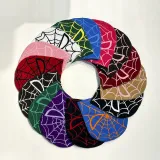 Custom Winter Jacquard Beanie Hats Halloween Funny Skull Cap Men Women Casual Skullies Y2K Knitted Spider Web Beanies