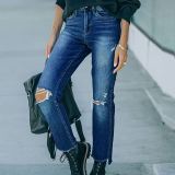 women's jeans high waist flap pocket cargo denim jeans women's cargo pants jeans