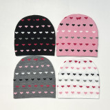 Factory Wholesale Autumn and Winter Love Jacquard Warm Knit Hat