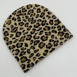 Unsex Adult Winter Hats Leopard Print Cuffed Beanie Thick Knitted Soft Warm Slouchy Skull Ski Cap