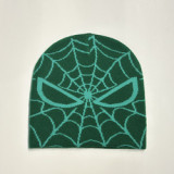 Custom Winter Jacquard Beanie Hats Halloween Funny Skull Cap Men Women Casual Skullies Y2K Knitted Spider Web Beanies