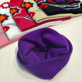 Factory high quality printed women ladies fashion hats knitted custom logo beanie hats