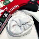 Wholesale Custom Christmas Hats Sweater Santa Elk Knitted Beanie Hat With Cartoon Pattern Christmas Gift For New Year Supplies