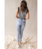 New arrival casual vintage ripped hole denim pencil pants cotton high waist jeans for women