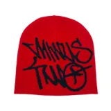 New 100% Acrylic Skull Cap Beanie Knitted Wholesale custom logo Embroidery Jacquard Knitted Hat Winter other hats & caps