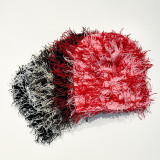 Women men design fall winter outdoor warm hip hop knit wild hair distressed beanie hat for adult