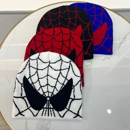 Y2K Custom pullover hat spider cartoon knitted hat for men and women warm hat
