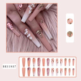 Wholesale of European and American nail patches, long ins style, wearing nails, spicy girls, long ladder wearing nail stickers, manicure products