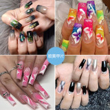 Wholesale of European and American nail patches, long ins style, wearing nails, spicy girls, long ladder wearing nail stickers, manicure products