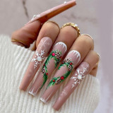 Wholesale of European and American nail patches, long ins style, wearing nails, spicy girls, long ladder wearing nail stickers, manicure products