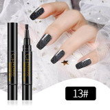 Cross border one-step nail polish glue nail polish pen, 24 color nail polish glue pen shape, one-step nail polish glue pen, nail glue wholesale