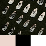 Wholesale of black snake patterned nail patches for European and American wearing nails, dragon patterned fake nails, and finished nail patches