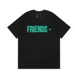 High quality VLONE JERRY Wang Yibo's classic letter large V reflective simple short sleeved T-shirt for men and women