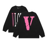 Chen Guanxi's Trendy Brand Big V Print High Street Trendy Casual Men's and Women's Round Neck Long sleeved T-shirt