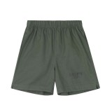 Dark green small standard clear thin short sleeved loose casual capris for men and women in high street summer