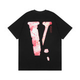 Mei Chao Gao Jie Li Gao VLONE FAST Cherry Blossom Limited Big V Printing Casual Loose Short sleeved T-shirt Summer Trend