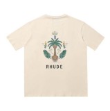 Cross border Wholesale Limited Crown Coconut Tree Letter Printed Beauty and Trendy Leisure Round Neck Short sleeved T-shirt for Men and Women Summer