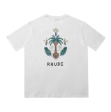 Cross border Wholesale Limited Crown Coconut Tree Letter Printed Beauty and Trendy Leisure Round Neck Short sleeved T-shirt for Men and Women Summer