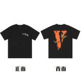 Spot high street VLONE FAST butterfly letter skeleton limited large V casual collection short sleeved T-shirts for men and women