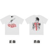 Spot high street VLONE FAST butterfly letter skeleton limited large V casual collection short sleeved T-shirts for men and women