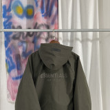 Correct version of FOG double line ESSENTIALS Season 8 letter back hooded cotton jacket with cotton jacket for winter