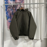 Correct version of FOG double line ESSENTIALS Season 8 letter back hooded cotton jacket with cotton jacket for winter