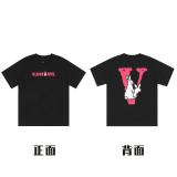 Spot high street VLONE FAST butterfly letter skeleton limited large V casual collection short sleeved T-shirts for men and women